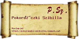 Pokoráczki Szibilla névjegykártya